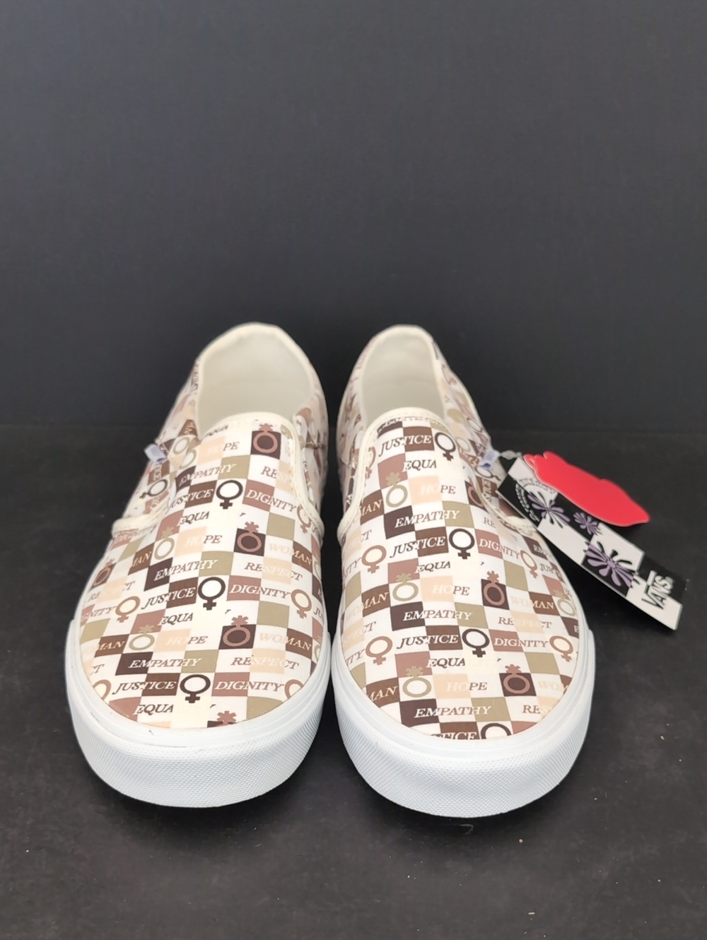 NWT, Woman's Asher Divine Vans Sneakers In Neutral/Marshmallow.
